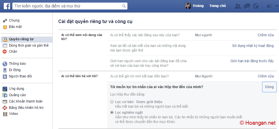 Chặn Spam Tin Nhắn Facebook