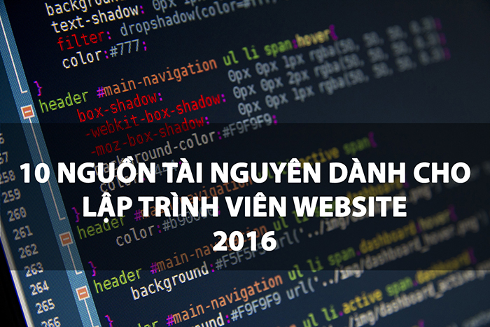 10 tai nguyen moi 2016 cho lap trinh vien website